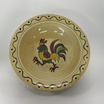 -80- DISHES | Rooster Metlox Poppytrail California Pottery | Covered Dish
