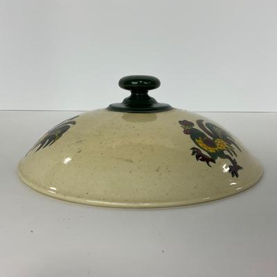 -80- DISHES | Rooster Metlox Poppytrail California Pottery | Covered Dish
