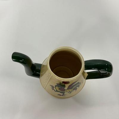 -81- DISHES | Rooster Metlox Poppytrail California Pottery | Lidded Teapot & Sugar