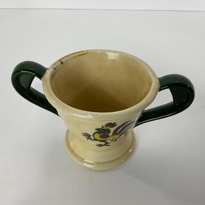 -81- DISHES | Rooster Metlox Poppytrail California Pottery | Lidded Teapot & Sugar