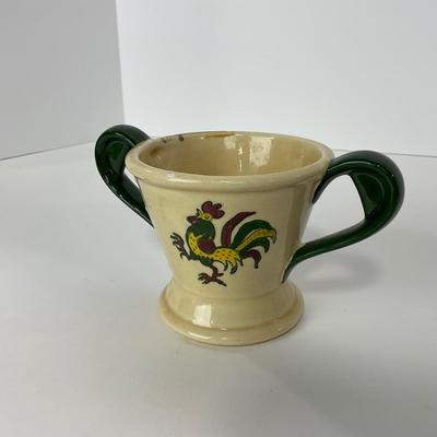 -81- DISHES | Rooster Metlox Poppytrail California Pottery | Lidded Teapot & Sugar