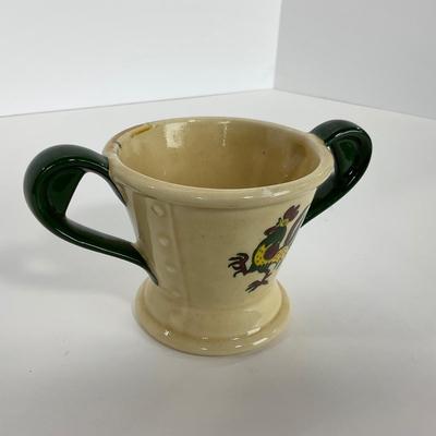 -81- DISHES | Rooster Metlox Poppytrail California Pottery | Lidded Teapot & Sugar