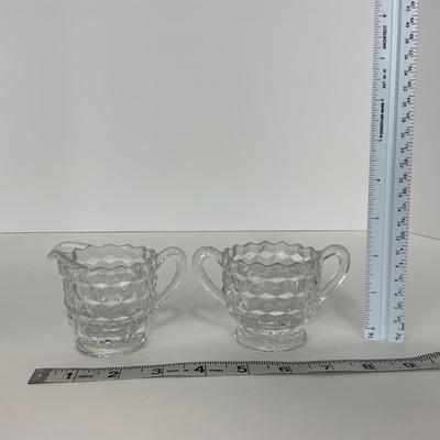 -82- GLASSWARE | American Fostoria Glass Co. | Creamer, Sugar, & Dishes