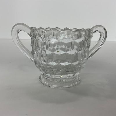 -82- GLASSWARE | American Fostoria Glass Co. | Creamer, Sugar, & Dishes