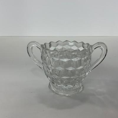 -82- GLASSWARE | American Fostoria Glass Co. | Creamer, Sugar, & Dishes