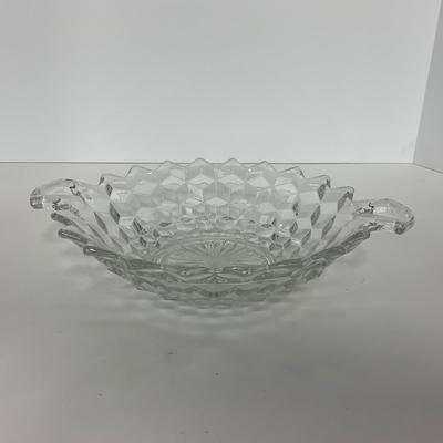 -83- GLASSWARE | American Fostoria Glass Co. | Bowl & Two Handled Dish