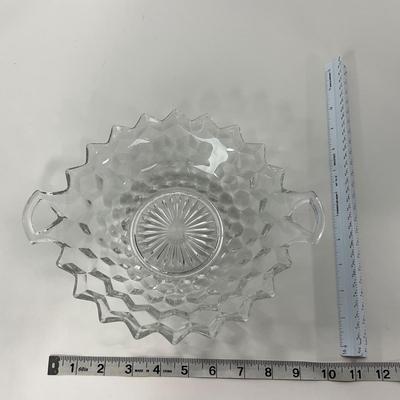 -83- GLASSWARE | American Fostoria Glass Co. | Bowl & Two Handled Dish