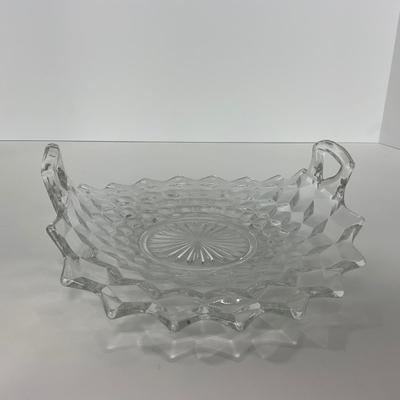 -83- GLASSWARE | American Fostoria Glass Co. | Bowl & Two Handled Dish