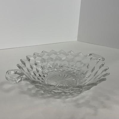 -83- GLASSWARE | American Fostoria Glass Co. | Bowl & Two Handled Dish