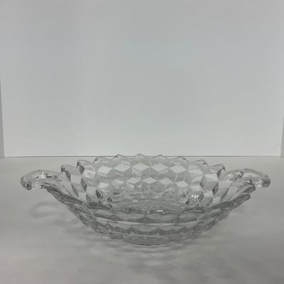 -83- GLASSWARE | American Fostoria Glass Co. | Bowl & Two Handled Dish