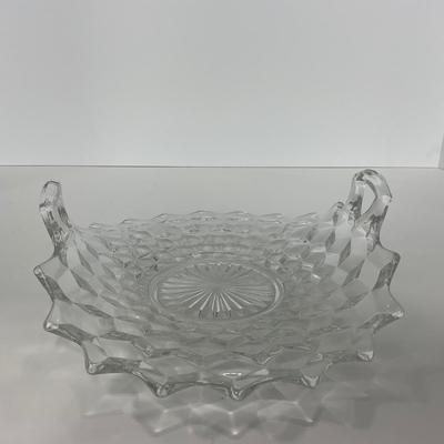 -83- GLASSWARE | American Fostoria Glass Co. | Bowl & Two Handled Dish