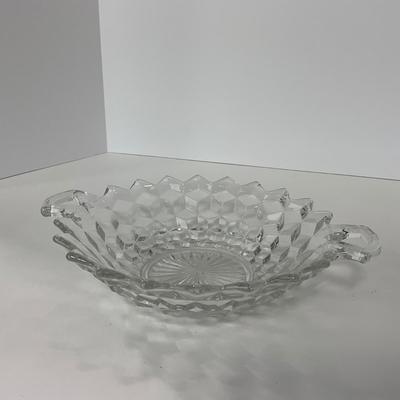 -83- GLASSWARE | American Fostoria Glass Co. | Bowl & Two Handled Dish