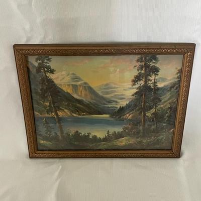 Pretty Vintage Lake Scene