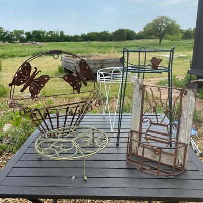Assortment of plant stands