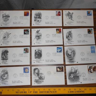 FIRST DAY OF ISSUE US POSTAGE STAMP COVERS