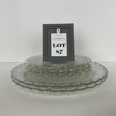 -87- GLASSWARE | Pretzel Indiana Glass Co. | Platters & Small Plates