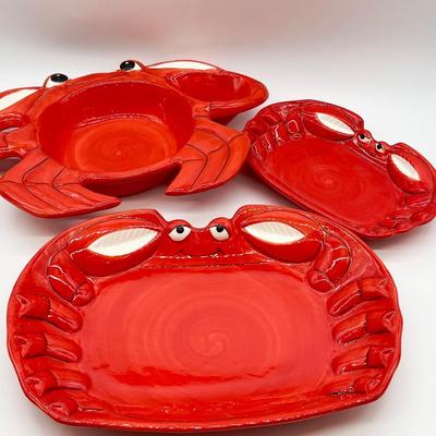 Set Of Three (3) Crab Trays ~*Read Details