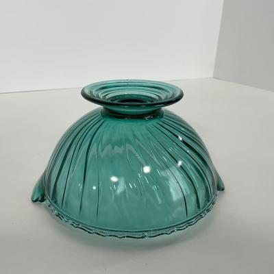 -89- GLASSWARE | Swirl Jeanette Glass Co. | Ultra Marine Two Handled Bowl