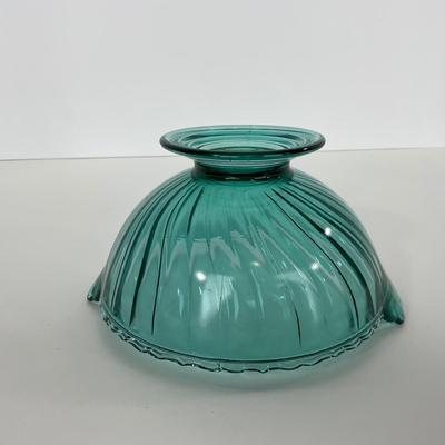 -89- GLASSWARE | Swirl Jeanette Glass Co. | Ultra Marine Two Handled Bowl