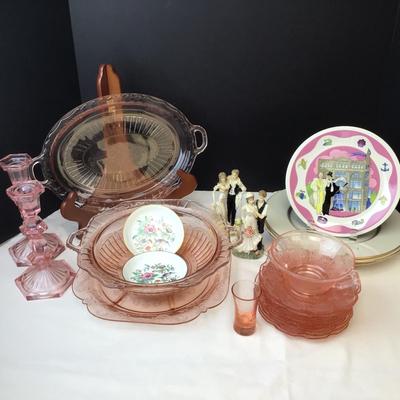 474 Pink Depression Glass Lot