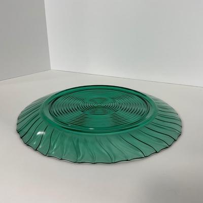 -90- GLASSWARE | Swirl Jeanette Glass Co. | Ultra Marine Platters