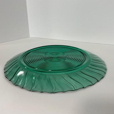 -90- GLASSWARE | Swirl Jeanette Glass Co. | Ultra Marine Platters