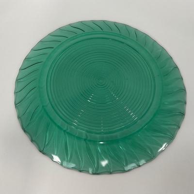 -90- GLASSWARE | Swirl Jeanette Glass Co. | Ultra Marine Platters