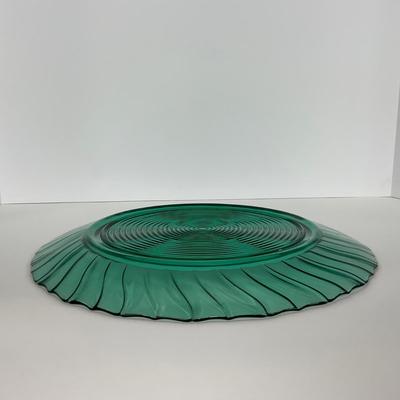 -90- GLASSWARE | Swirl Jeanette Glass Co. | Ultra Marine Platters