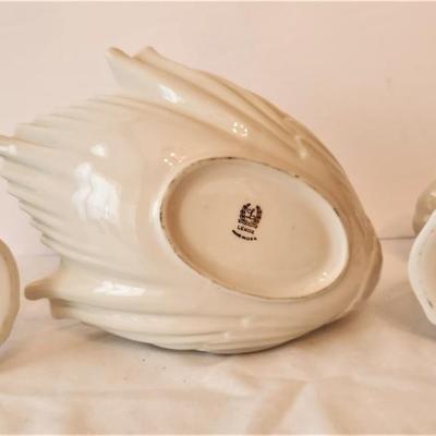 Lot #53  Pair LENOX Candlesticks plus Swan Figurine
