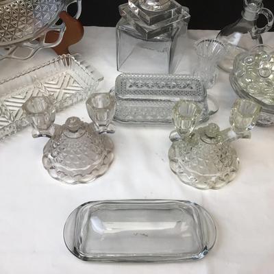 476 Vintage Pressed Glass Lot