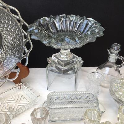 476 Vintage Pressed Glass Lot