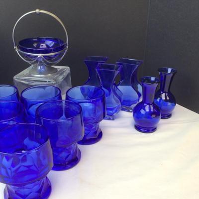 477 Cobalt Glass Lot