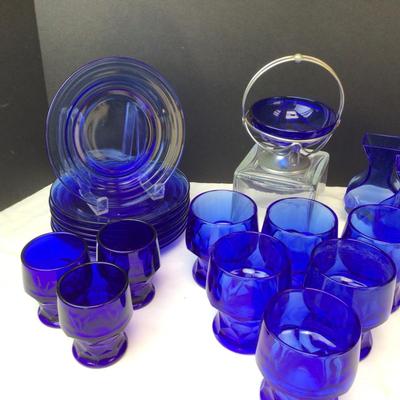 477 Cobalt Glass Lot