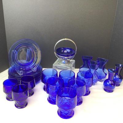 477 Cobalt Glass Lot
