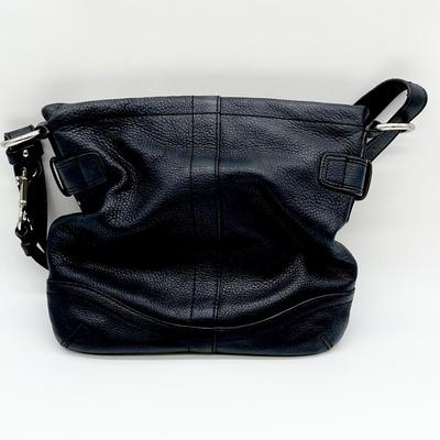 COACH ~ Black Leather Shoulder Bag