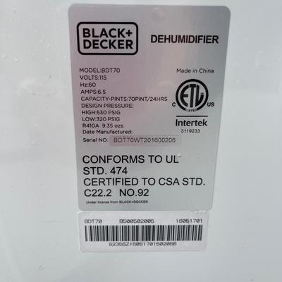 BLACK. & DECKER ~ Dehumidifier