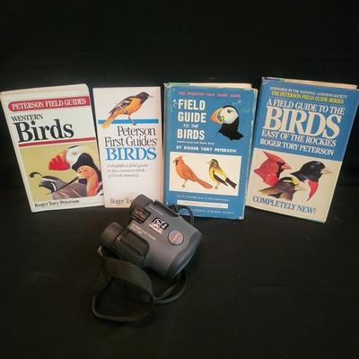 Pentax Papilio Binoculars and Assorted Field Guides (LR-DW)