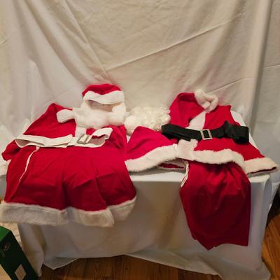Mr. & Mrs. Claus Costumes + His/Hers Christmas Light Pajamas  (MB-JS)
