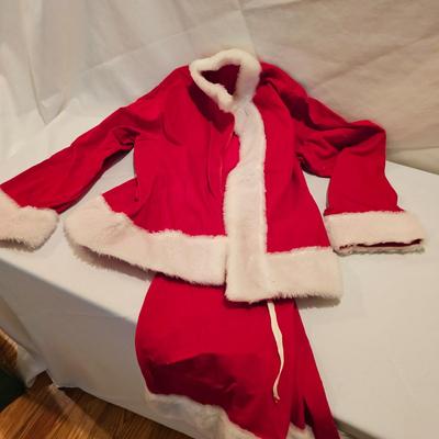 Mr. & Mrs. Claus Costumes + His/Hers Christmas Light Pajamas  (MB-JS)