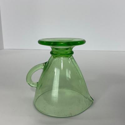 -97- URANIUM | Green Depression Glass | Sugar & Creamer