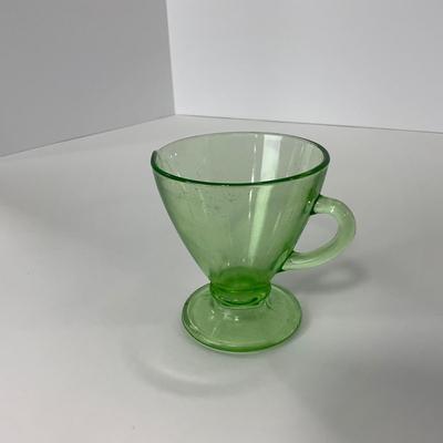 -97- URANIUM | Green Depression Glass | Sugar & Creamer