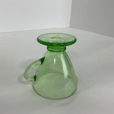 -97- URANIUM | Green Depression Glass | Sugar & Creamer