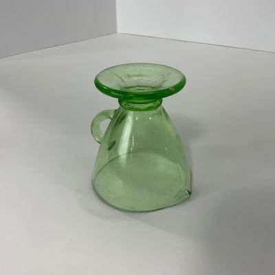 -97- URANIUM | Green Depression Glass | Sugar & Creamer