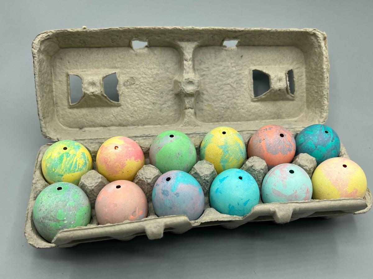 Colorful Cracking Holiday Confetti Easter Eggs