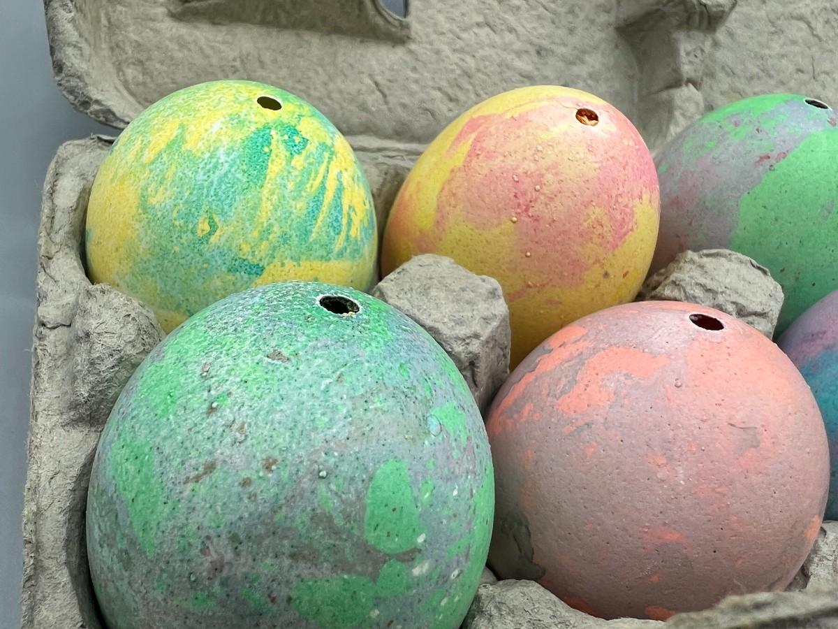 Colorful Cracking Holiday Confetti Easter Eggs