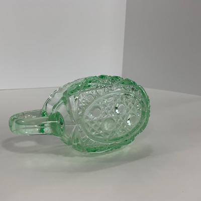 -101- URANIUM | Vintage Mint Green Creamer & Sugar