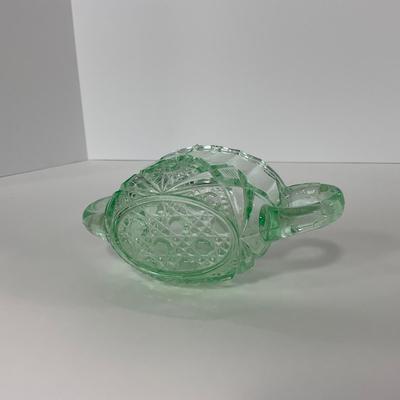 -101- URANIUM | Vintage Mint Green Creamer & Sugar