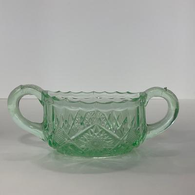 -101- URANIUM | Vintage Mint Green Creamer & Sugar