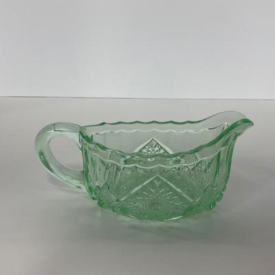 -101- URANIUM | Vintage Mint Green Creamer & Sugar