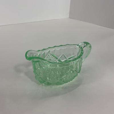 -101- URANIUM | Vintage Mint Green Creamer & Sugar